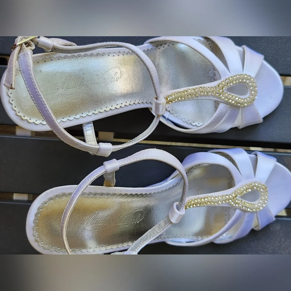 MIichelangelo White/Ivory Willow Wedges From David's Bridal